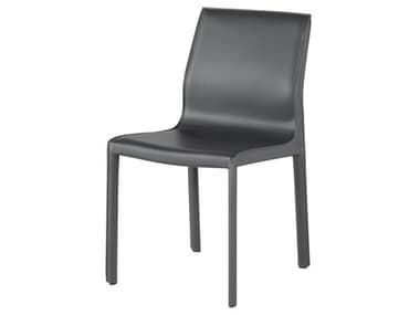 Nuevo Colter Dark Grey Leather Dining Chair NUEHGAR263