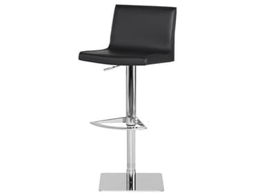 Nuevo Colter Dark Grey Leather Adjustable Stool NUEHGAR275