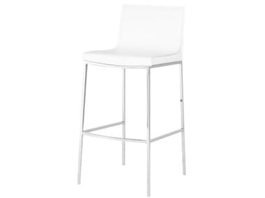 Nuevo Colter White Leather Bar Stool NUEHGAR285