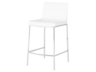 Nuevo Colter White Leather Counter Stool NUEHGAR294