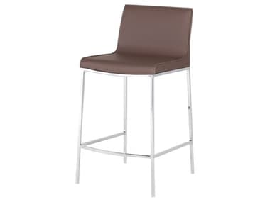 Nuevo Colter Mink Leather Counter Stool NUEHGAR297