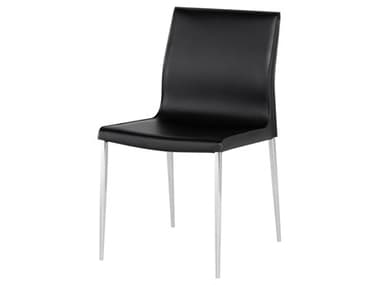 Nuevo Colter Black Leather Dining Chair NUEHGAR393