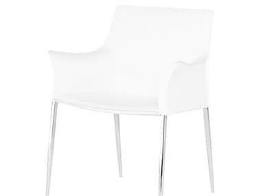 Nuevo Colter White Leather Dining Chair NUEHGAR399