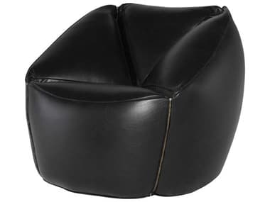 Nuevo Black Leather Accent Chair NUEHGCB136