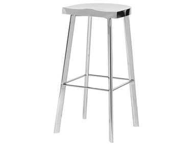 Nuevo Icon Silver Metal Bar Stool NUEHGDE232