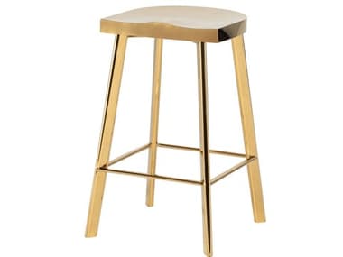 Nuevo Icon Gold Metal Counter Stool NUEHGDE237