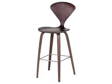 Nuevo Satine Dark Walnut Wood Bar Stool NUEHGEM353