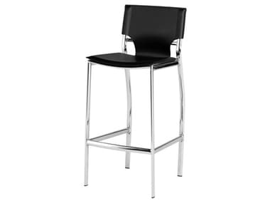 Nuevo Lisbon Black Leather Bar Stool NUEHGGA216