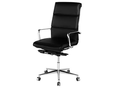 Nuevo Lucia Black Naugahyde Office Chair NUEHGJL280