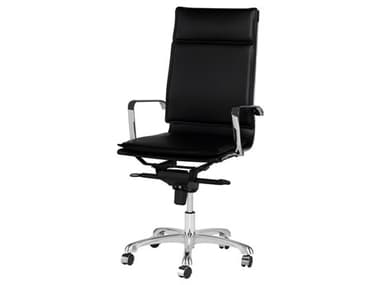 Nuevo Carlo Black Naugahyde Office Chair NUEHGJL304