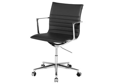 Nuevo Antonio Grey Naugahyde Office Chair NUEHGJL324