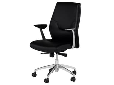 Nuevo Klause Black Naugahyde Office Chair NUEHGJL389