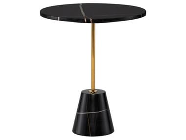 Nuevo Bianca Noir Stone Side Table NUEHGMM177