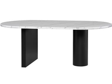 Nuevo Stories White Stone Dining Table NUEHGMM226