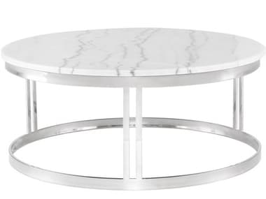 Nuevo Nicola White Stone Coffee Table NUEHGNA418