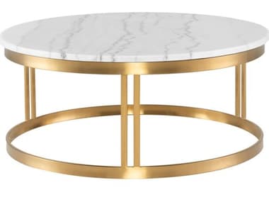 Nuevo Nicola White Stone Coffee Table NUEHGNA420