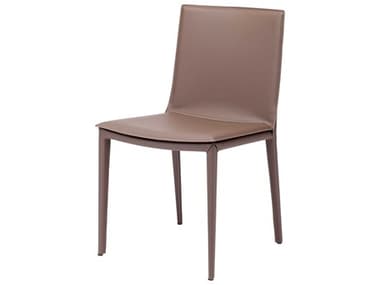 Nuevo Palma Leather Brown Upholstered Side Dining Chair NUEHGND103