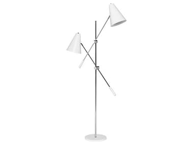 Nuevo Tivat White Metal Floor Light NUEHGRA391