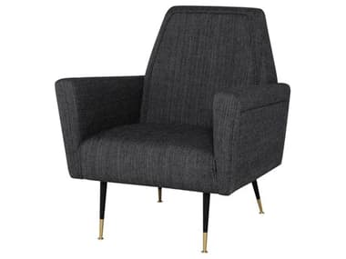 Nuevo Victor Dark Grey Tweed Fabric Occasional Chair NUEHGSC366