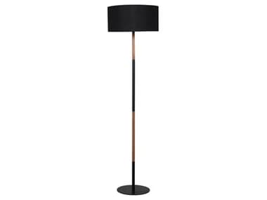 Nuevo Monroe Black Fabric Floor Light NUEHGSK145