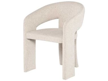Nuevo White Fabric Upholstered Arm Dining Chair NUEHGSN206