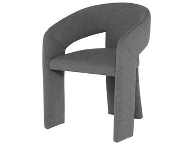 Nuevo Gray Fabric Upholstered Arm Dining Chair NUEHGSN233