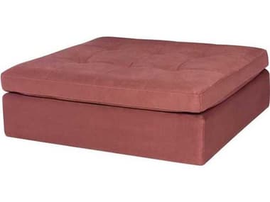 Nuevo 47" Chianti Microsuede Black Pink Fabric Upholstered Ottoman NUEHGSN335