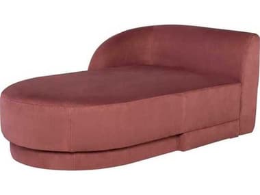Nuevo 69" Chianti Microsuede Black Pink Fabric Upholstered Chaise NUEHGSN399