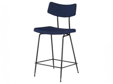 Nuevo Soli True Blue Fabric Counter Stool NUEHGSR808