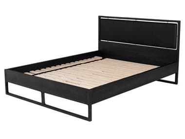 Nuevo Ebuk Black Leather Queen Bed NUEHGSR837