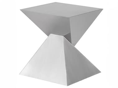 Nuevo Giza Steel Silver Metal Side Table NUEHGSX365