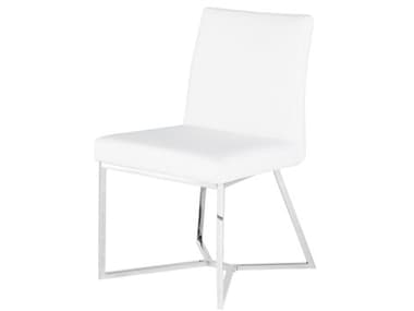 Nuevo Patrice White Naugahyde Dining Chair NUEHGTB161