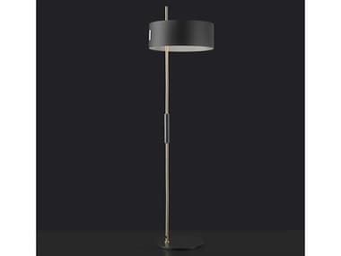 Oluce-1953 Matt Black / Satin Gold 2-light Floor Lamp OEOL1953343BL