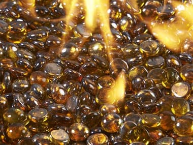 Outdoor Greatroom Classic Amber Tempered Fire Glass Gems OGCFGA