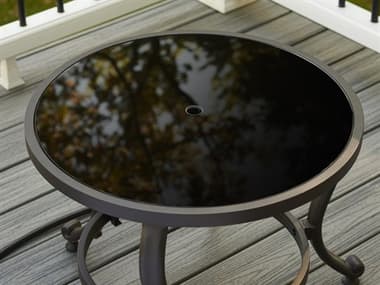 Outdoor Greatroom Classic Black Tempered Glass 20'' Round Burner Cover OGCFTGLASS