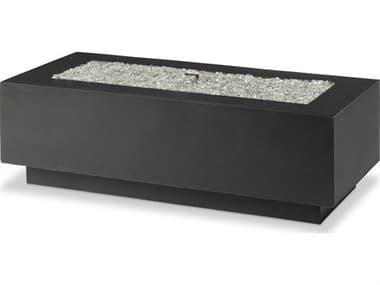 Outdoor Greatroom Cove Concrete Midnight Mist Rectangular Linear Gas Fire Pit Table OGCV54MM