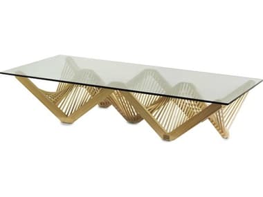 Oggetti Geo 60" Rectangular Glass Natural Coffee Table OGG02GEORCTNGL