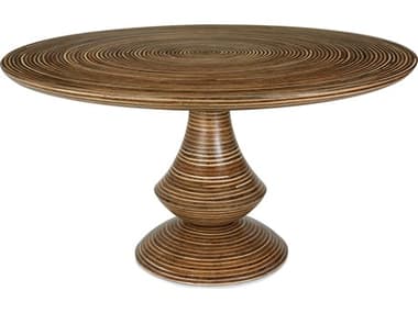 Oggetti Showtime 54&quot; Round Wood Light And Brown Dining Table OGG04STROSEDT