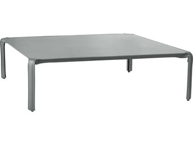 Oggetti Libro 43" Square Leather Light Grey Coffee Table OGG58LIBSQLGRY