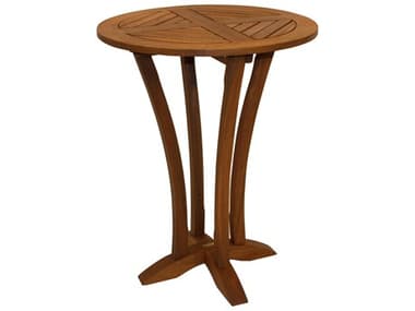 Outdoor Interiors Eucalyptus Deluxe Bar Table, 30" Dia. OI10023LRG