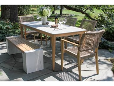 Outdoor Interiors Antique Wash Patio Dining Set OIANTIQUEWASHDININGSET14