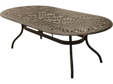 Oakland Living Mesh Modern Bronze Aluminum 95''Oval Dining Table OL1025OVAL95MESHTABLEBZ