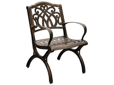 Oakland Living Cast Aluminum Bronze Outdoor Patio Dining Chair OL1051MESHKDCHAIRBZ