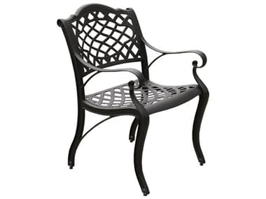 Oakland Living Cast Aluminum Black Outdoor Dining Chair OL1059MESHKDCHAIRLBK