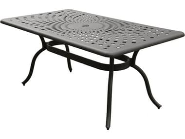Oakland Living Modern Aluminum Black 67'' Rectangle Dining Table OL1060RECTANGLE67MODERNTABLELBK