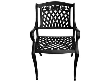 Oakland Living Cast Aluminum Black Rose Dining Chair OL1855ROSEMESHKDCHAIRLBK