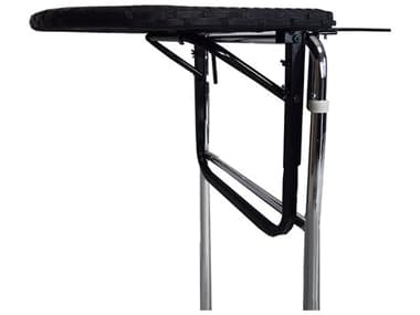 Oakland Living Black Wicker Counter Table with Adjustable Clamps OL52BALCONYTABLEBK