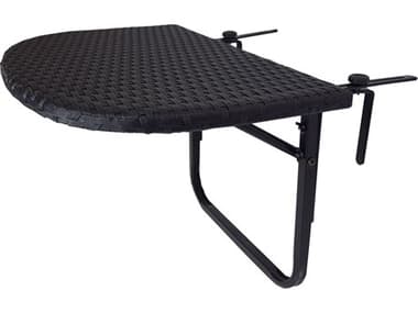 Oakland Living Black Wicker Counter Table with Adjustable Clamps OL52BALCONYTABLEBK