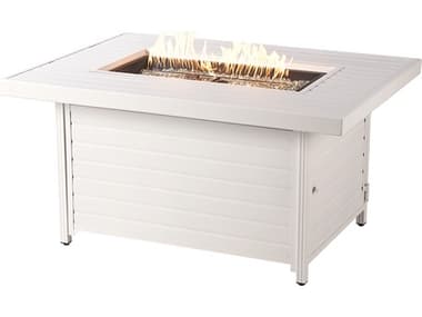Oakland Living Rectangular 48 in. x 36 in. Aluminum Propane Fire Pit Table OLBERLINFPTWT