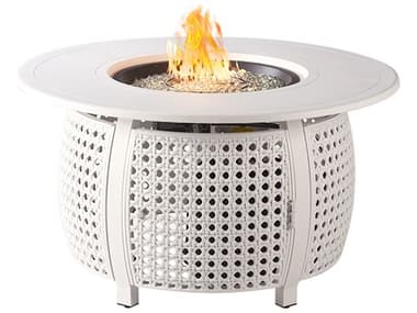 Oakland Living Round 44 in. x 44 in. Aluminum Propane Fire Pit Table with Glass Beads OLCLIFFFPTWT